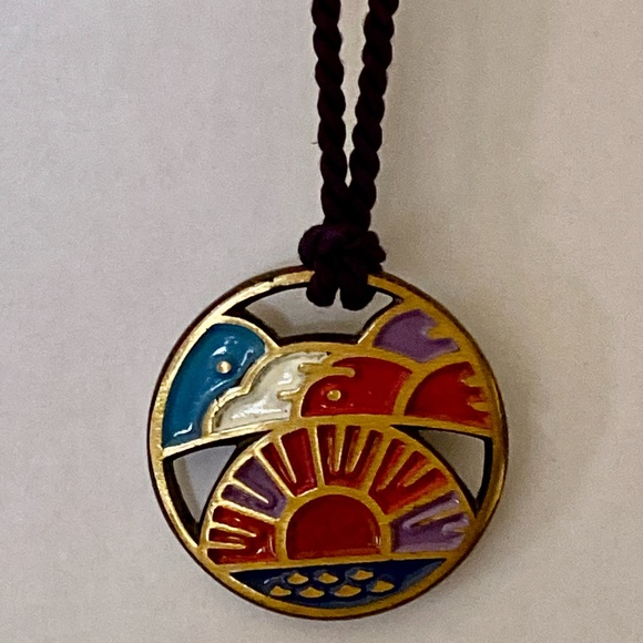 Vintage Ecology Designs Peace with Nature Necklace - Picture 2 of 9